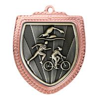 1067BVP-MS15G: Shield Medal - Triathlon