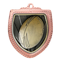 1067BVP-MS6B: Shield Medal - Rugby Ball