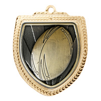 1067GVP-MS6B: Shield Medal - Rugby Ball