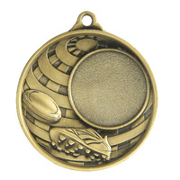 Global Medal -Rugby + 25mm insert