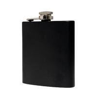 1125ABK: Stainless Steel Hip Flask Matt Black Finish