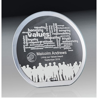 1256-1CIRCLE: Mirror Edged Clear Glass-Circle