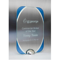 1292BBU: Mill. Glass-Curved Rectangle