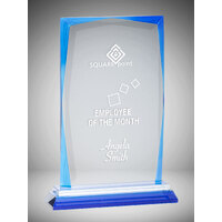  Blue Edged Glass Rectangle