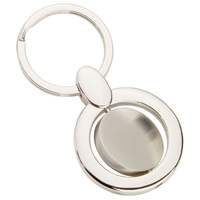 E1273: Swivel silver plated keyring 