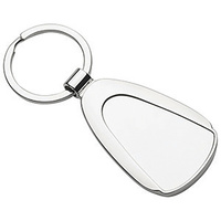 E1299: Shiny Metal Keychain with Split Ring.  Presented in Black 2 Part Gift Box.