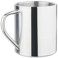 E4031: Polished stainless steel mug 