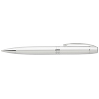 E674SV: Casarotto Ballpoint Pen. Metal Pen in Matt Silver Finish With Shiny Silver Accents.