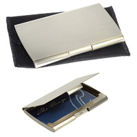 E8839: Metal silver / nickel business card holder 