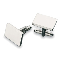 E8988: Nickel plated plain cufflinks