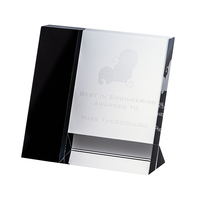 EBONY8: Black and Clear Crystal - Rectangle