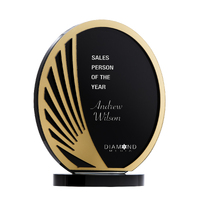 GABG01B-hero:Gold Acrylic Black Glass