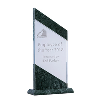 Green Marble Glass - Angled