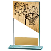 Netball Theme on Glass