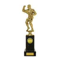 Bodybuilder Male Figure on Column