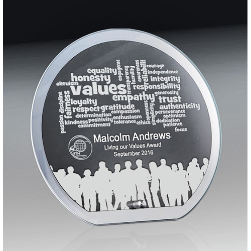 1256-1CIRCLE: Mirror Edged Clear Glass-Circle