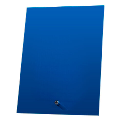 1268-1BU: Laser Glass Rectangle Blue