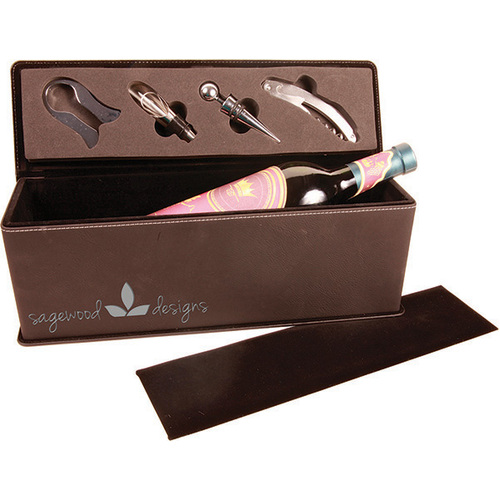 LL08BKS: Laserable Wine Box with Tools