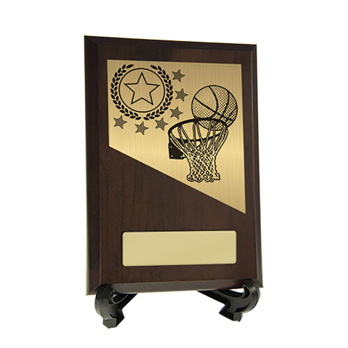 W22-8018: Plaque with Basketball Trim
